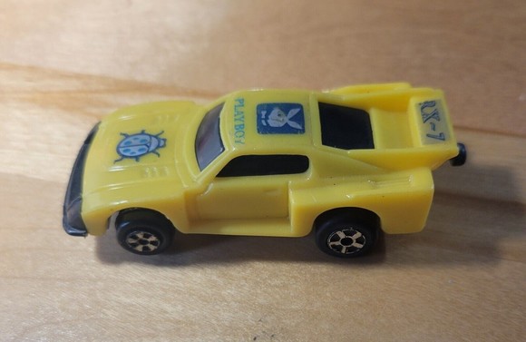 Vintage Hong Kong Playboy RX-7 No 601 Toyota Yellow Toy Car Race Racer Ladybug - Picture 4 of 7